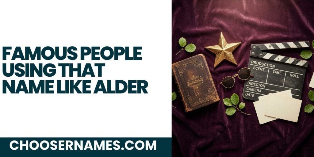 Famous People Using That Name Like Alder
